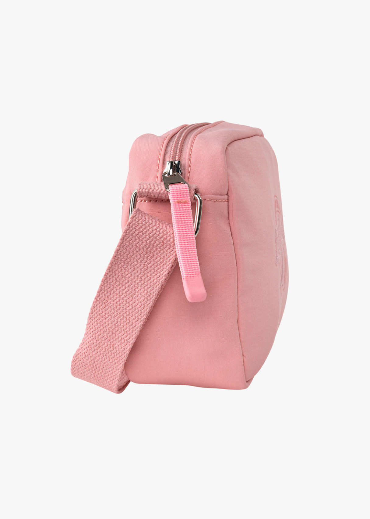 Bolso bandolera ajustable con cremallera rosa