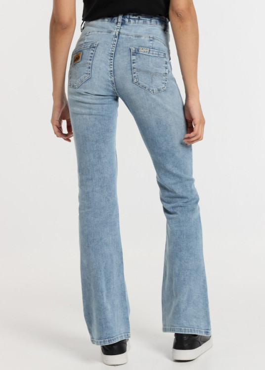 Jeans Push Up Flare Cintura Media Towel
