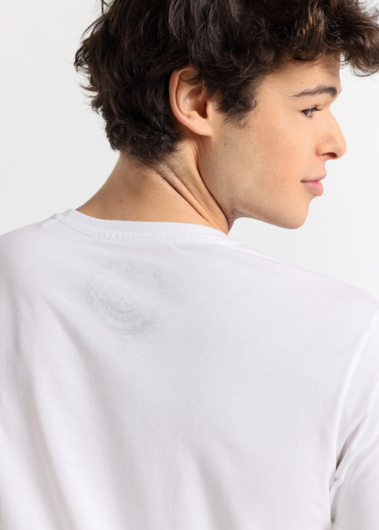 Camiseta manga corta básica Galet Biff blanca