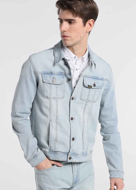 Cazadora Denim light Blue azul