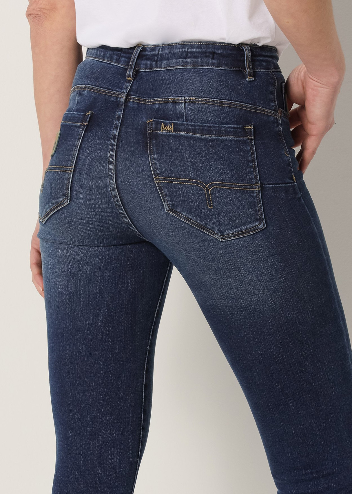 Jean Push Up Skinny Tiro bajo elásticos PUSHY YAELA azul