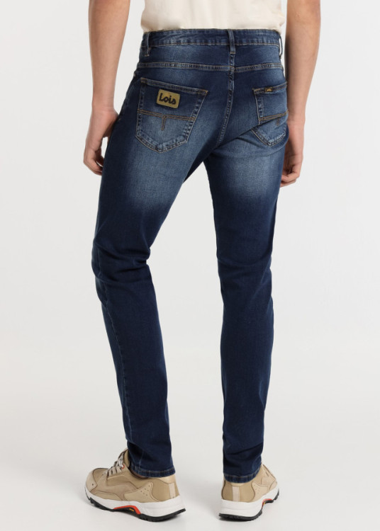 Vaqueros Slim Tiro Medio desgastados Premium BILLY BOWIE azul