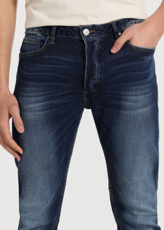 Vaqueros Slim Tiro Medio desgastados Premium BILLY BOWIE azul