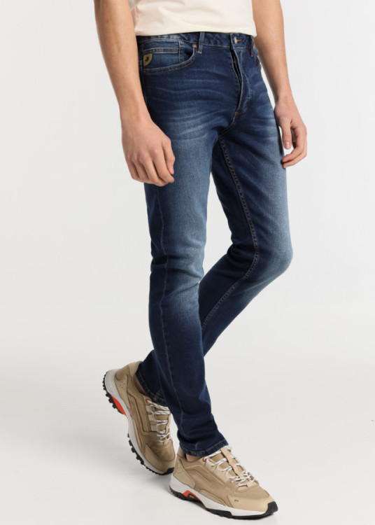 Vaqueros Slim Tiro Medio desgastados Premium BILLY BOWIE azul