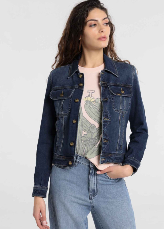 Cazadora Denim básica azul