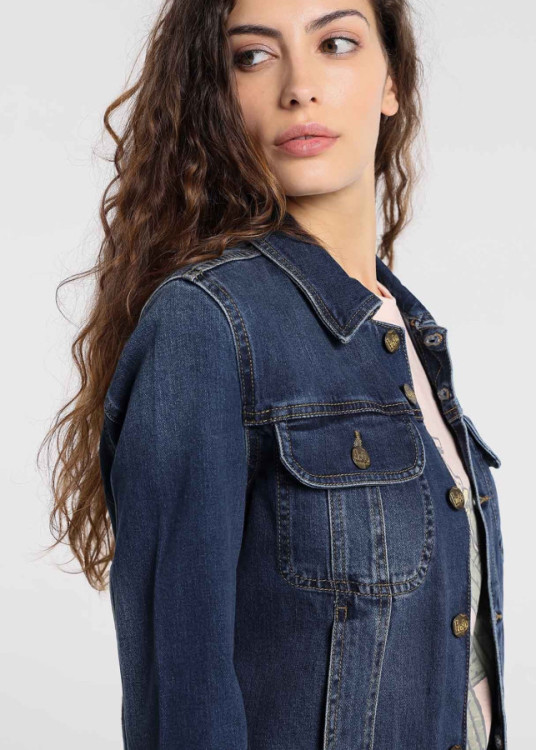 Cazadora Denim básica azul