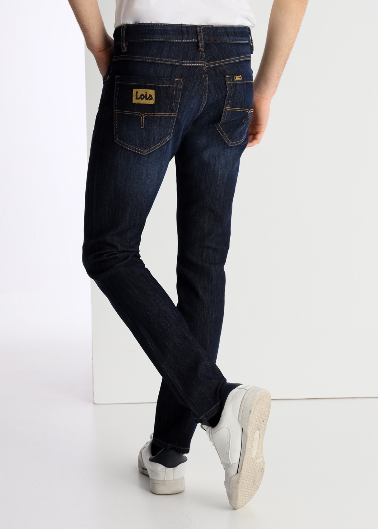 Vaqueros Skinny Fit Tiro Medio Rinse Bi-Strech azul