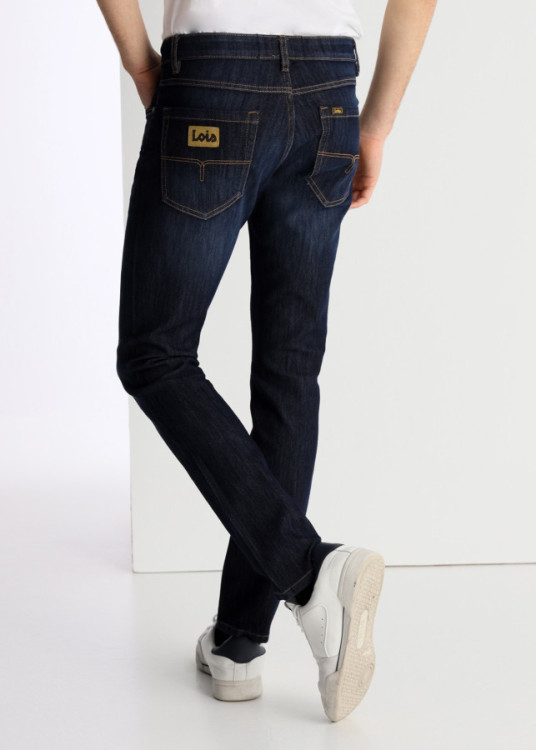 Vaqueros Skinny Fit Tiro Medio Rinse Bi-Strech azul oscuro