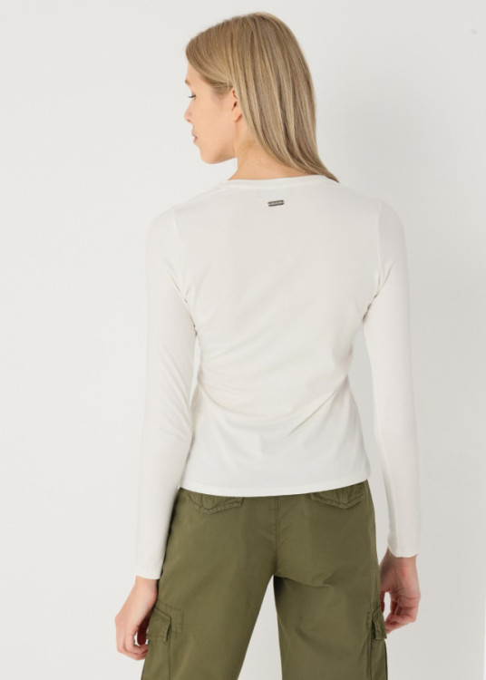 Camiseta Manga Larga gráfica logo blanca