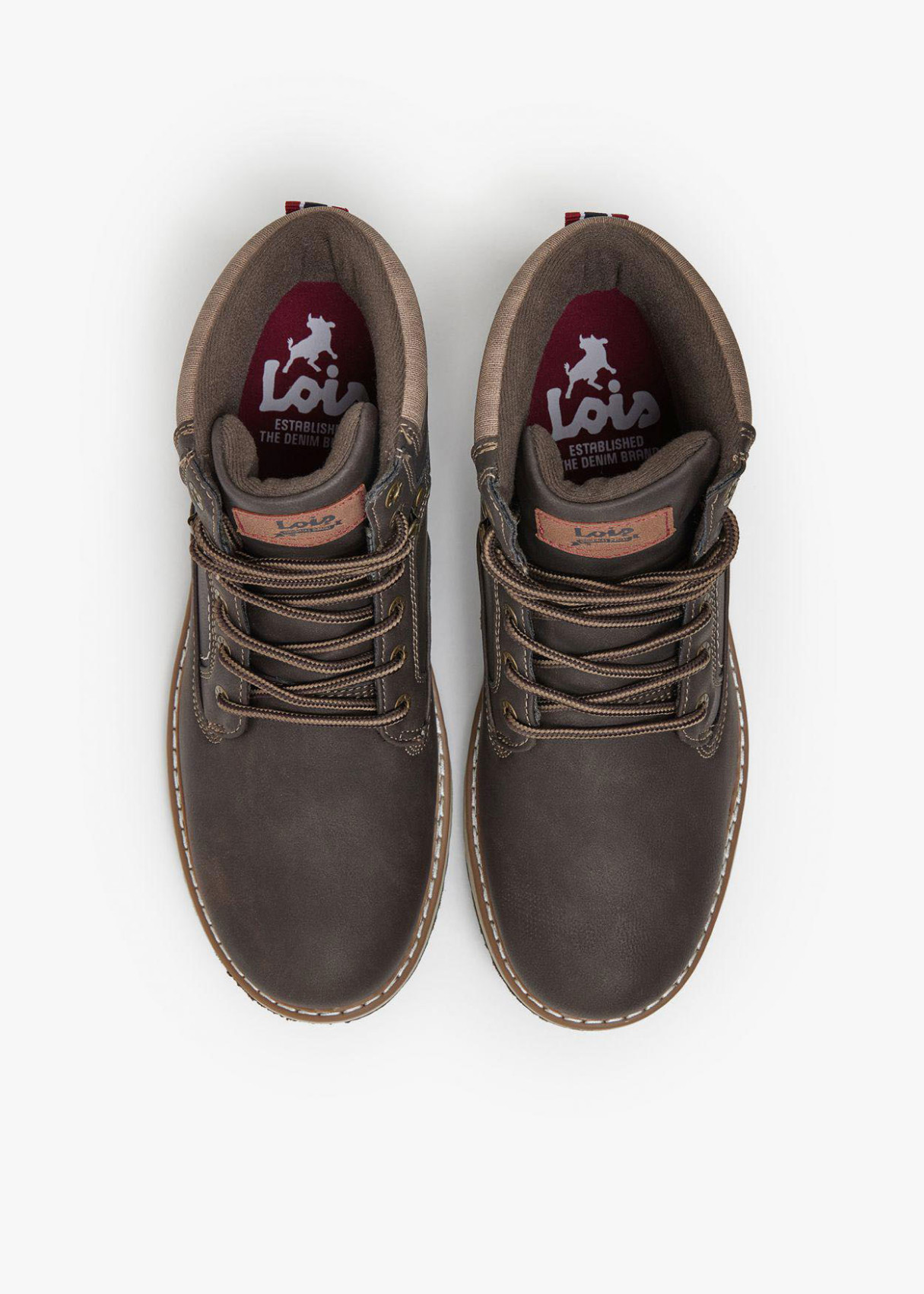 Botas Casual cordones antideslizante marrón