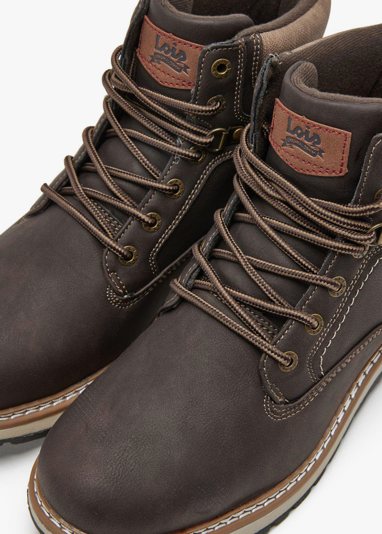 Botas Casual cordones antideslizante marrón