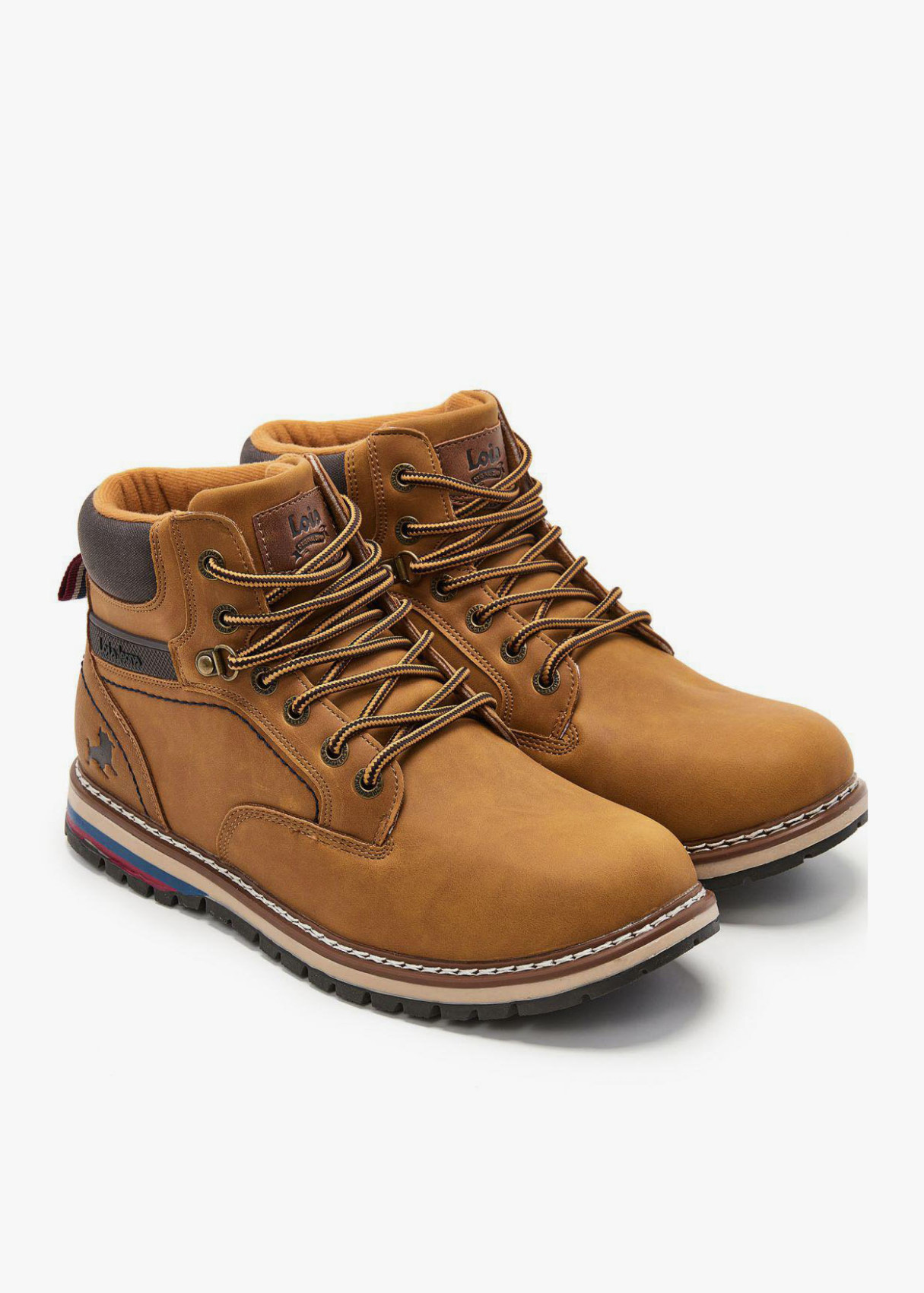 Botas cordones con tirador trasero marrón