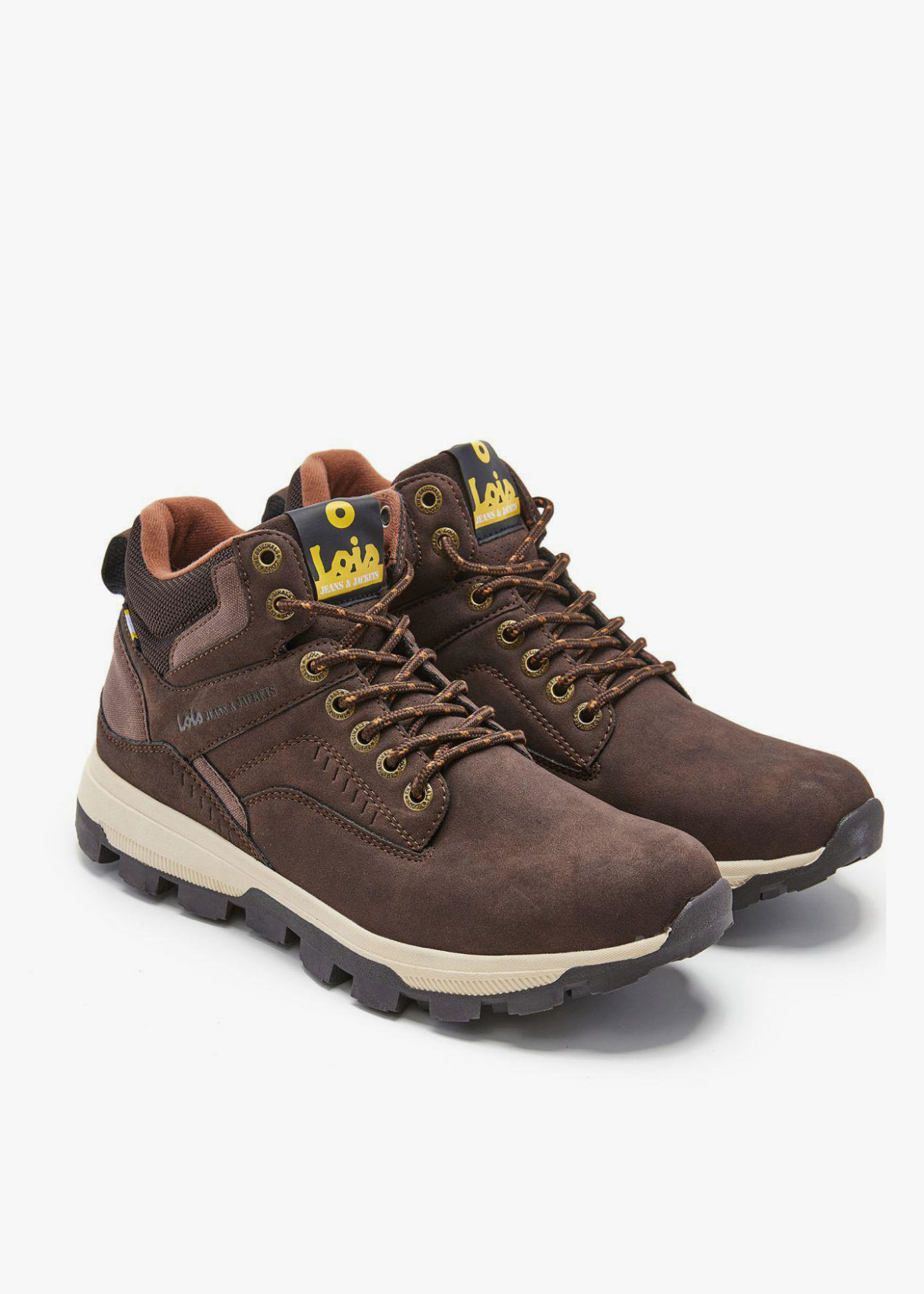 Botas Cordones Outdoor con Tirador Trasero Marrón