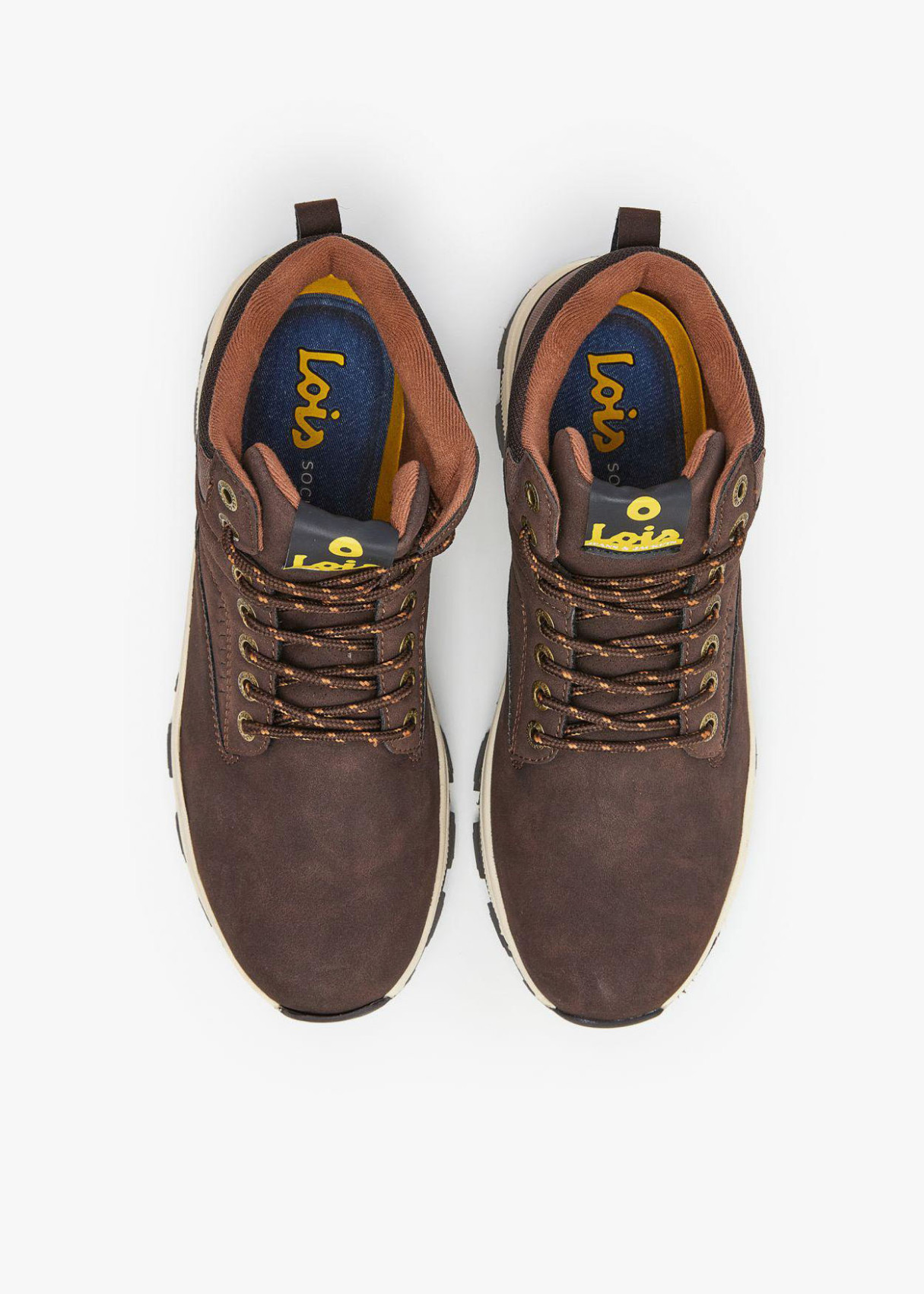 Botas Cordones Outdoor con Tirador Trasero Marrón