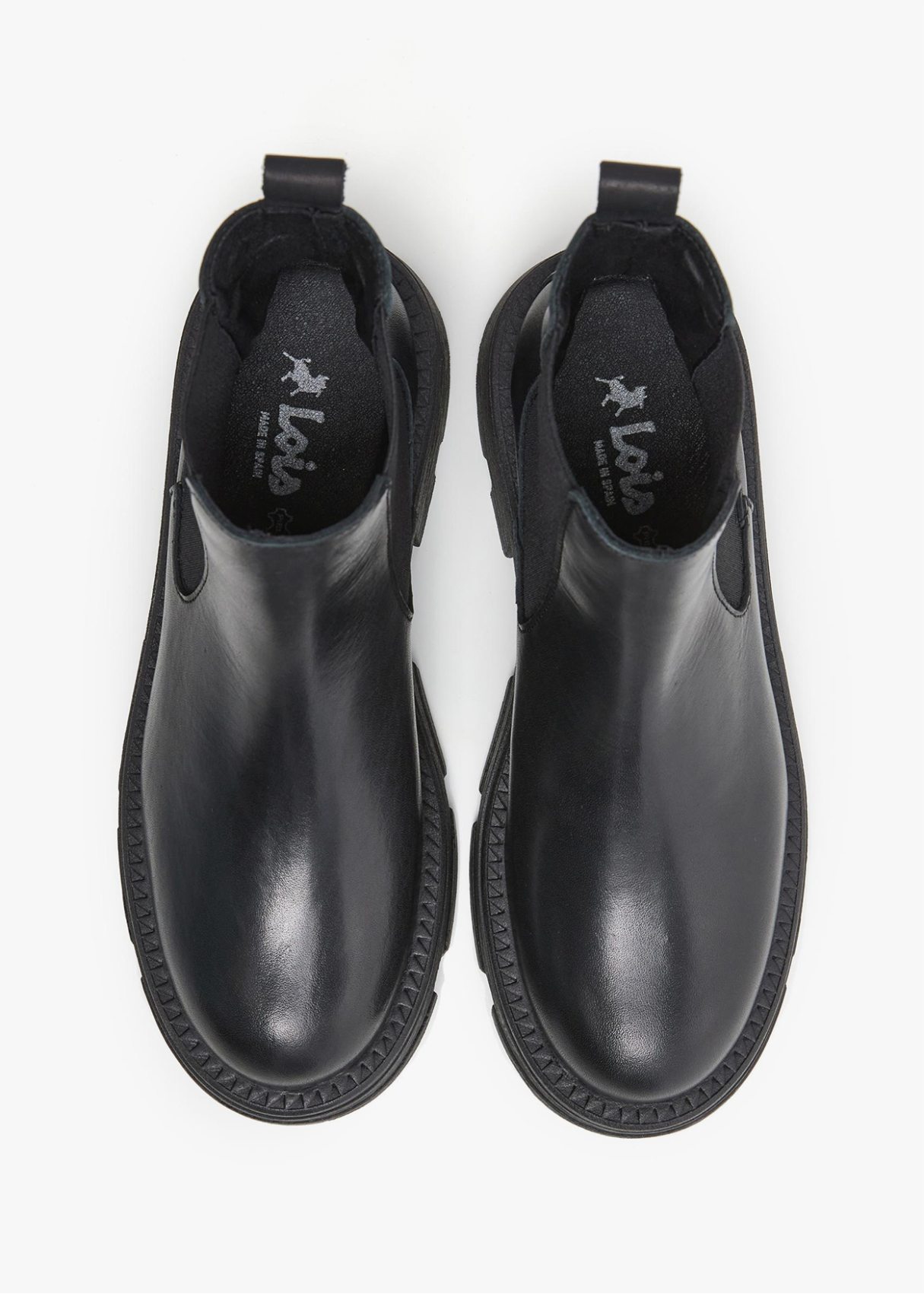 Botines De Piel chelsea negro