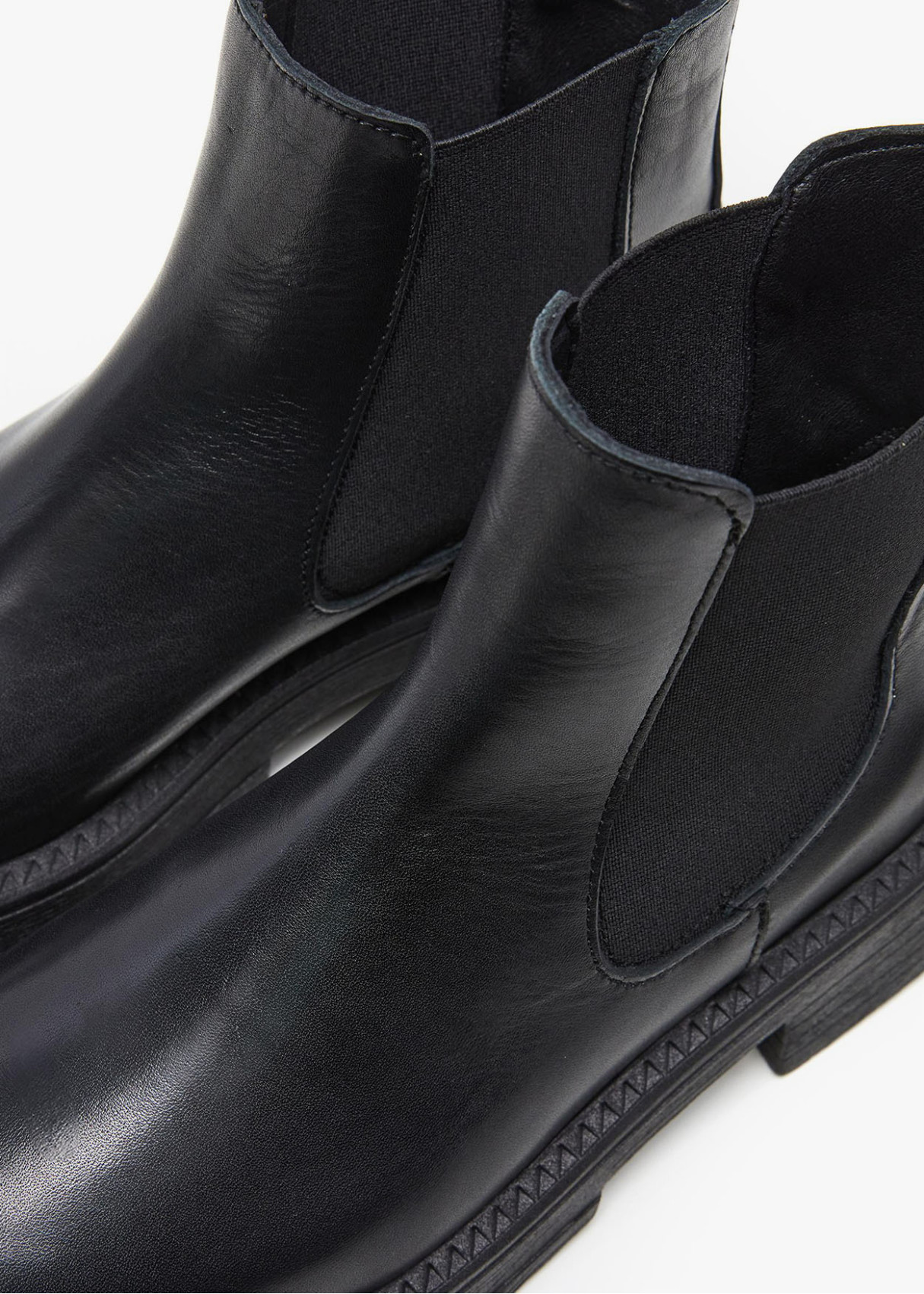 Botines De Piel chelsea negro