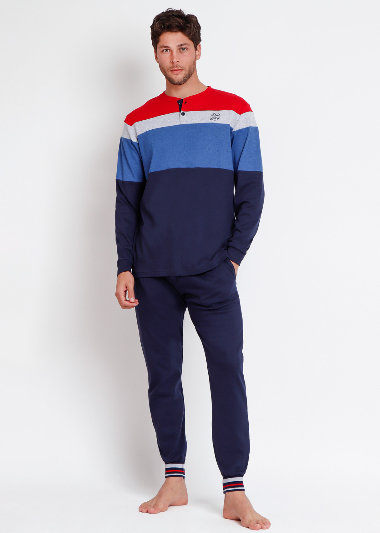 Pijama Manga Larga Division Azul