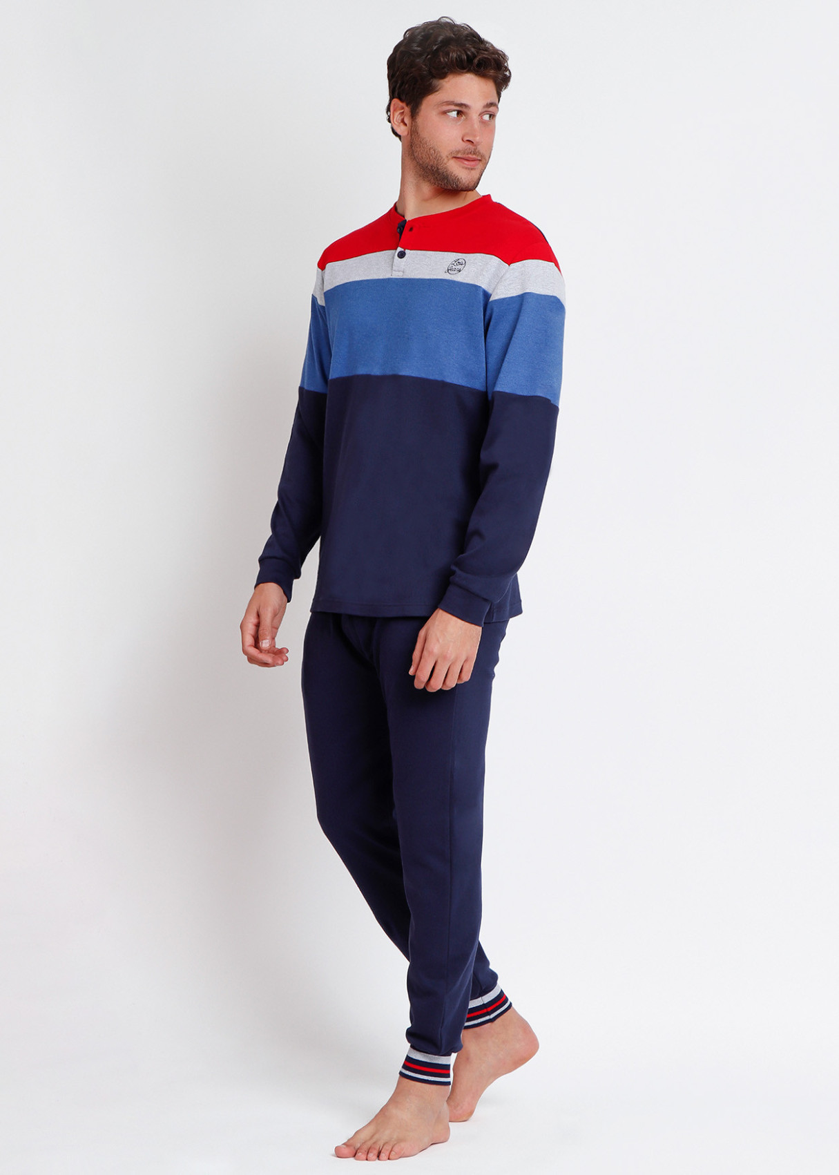 Pijama Manga Larga Division Azul