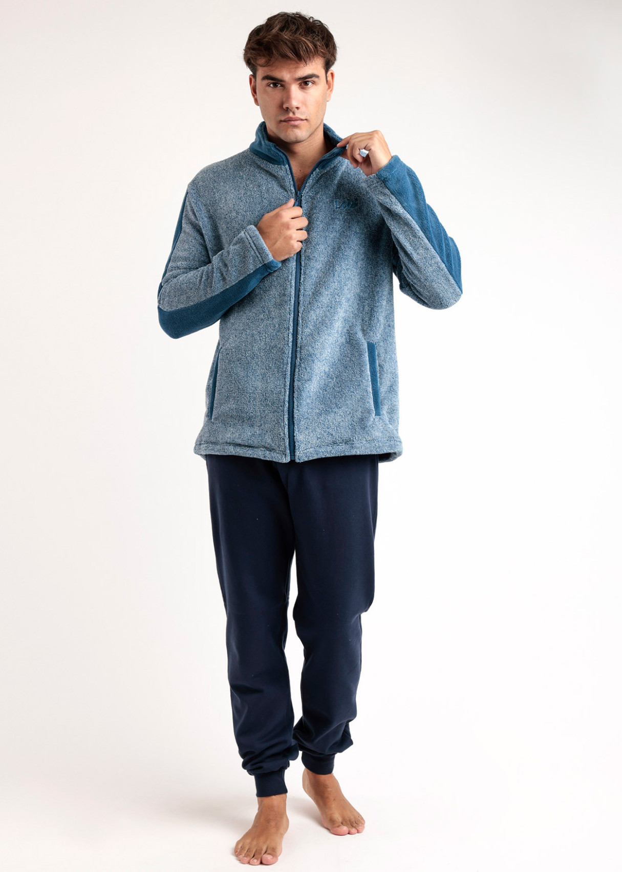 Bata Manga Larga Texan Azul