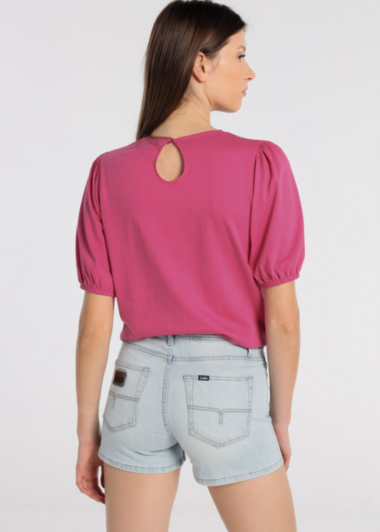 Denim Medium Bleach De Tiro Medio Alto