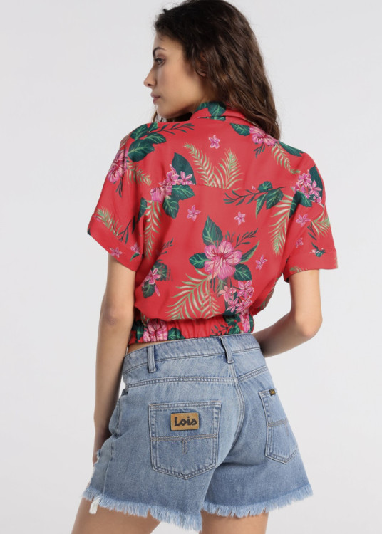 Denim Short Rotos Regular Fit