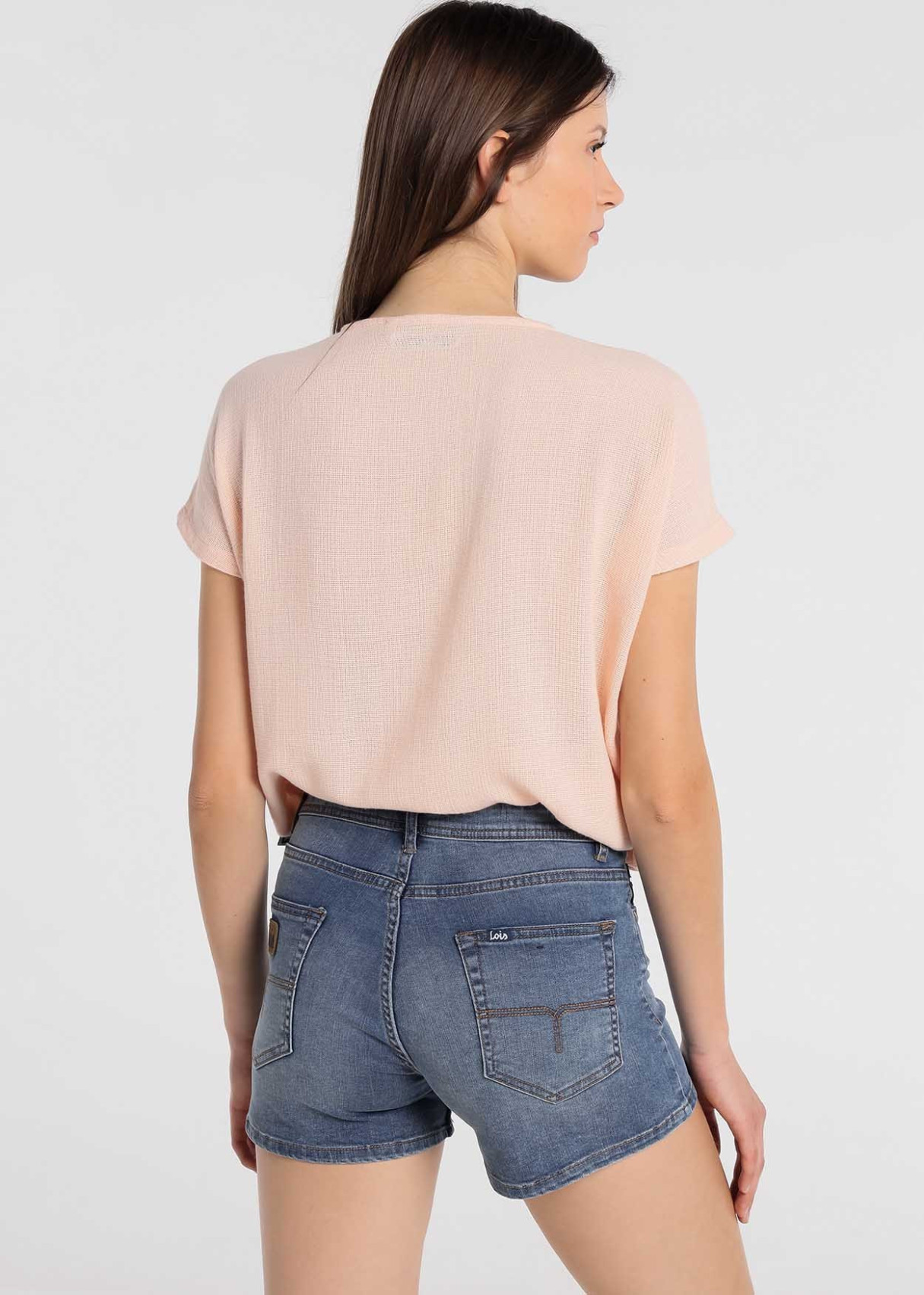 Short Daem Denim De Tiro Medio Alto