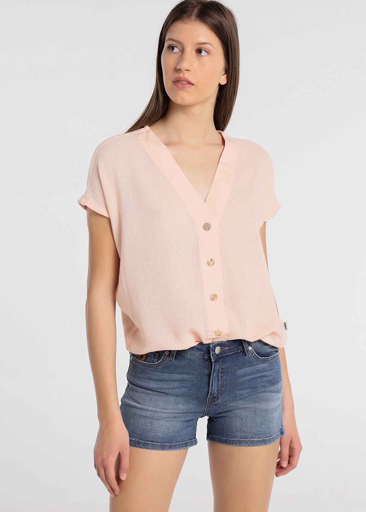 Short Daem Denim De Tiro Medio Alto