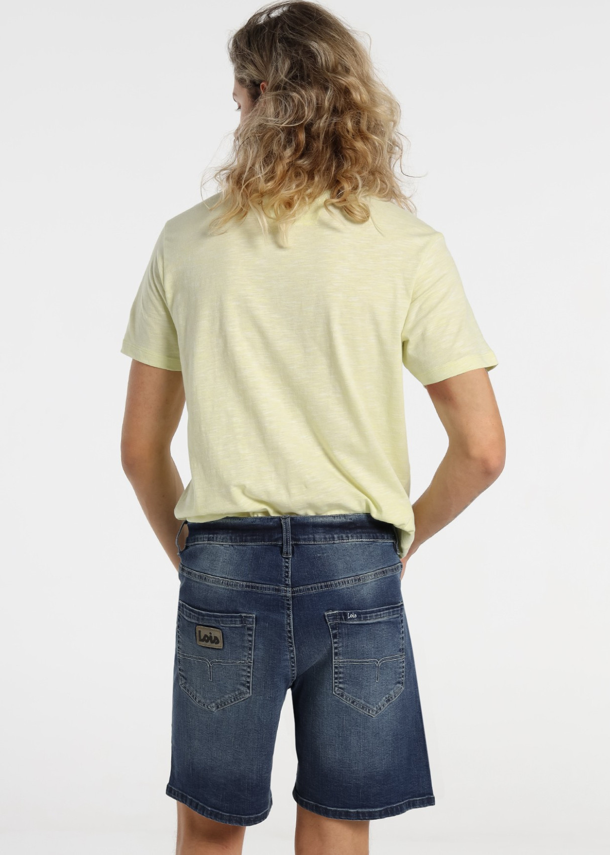Bermuda Denim Regular Fit De Tiro Medio