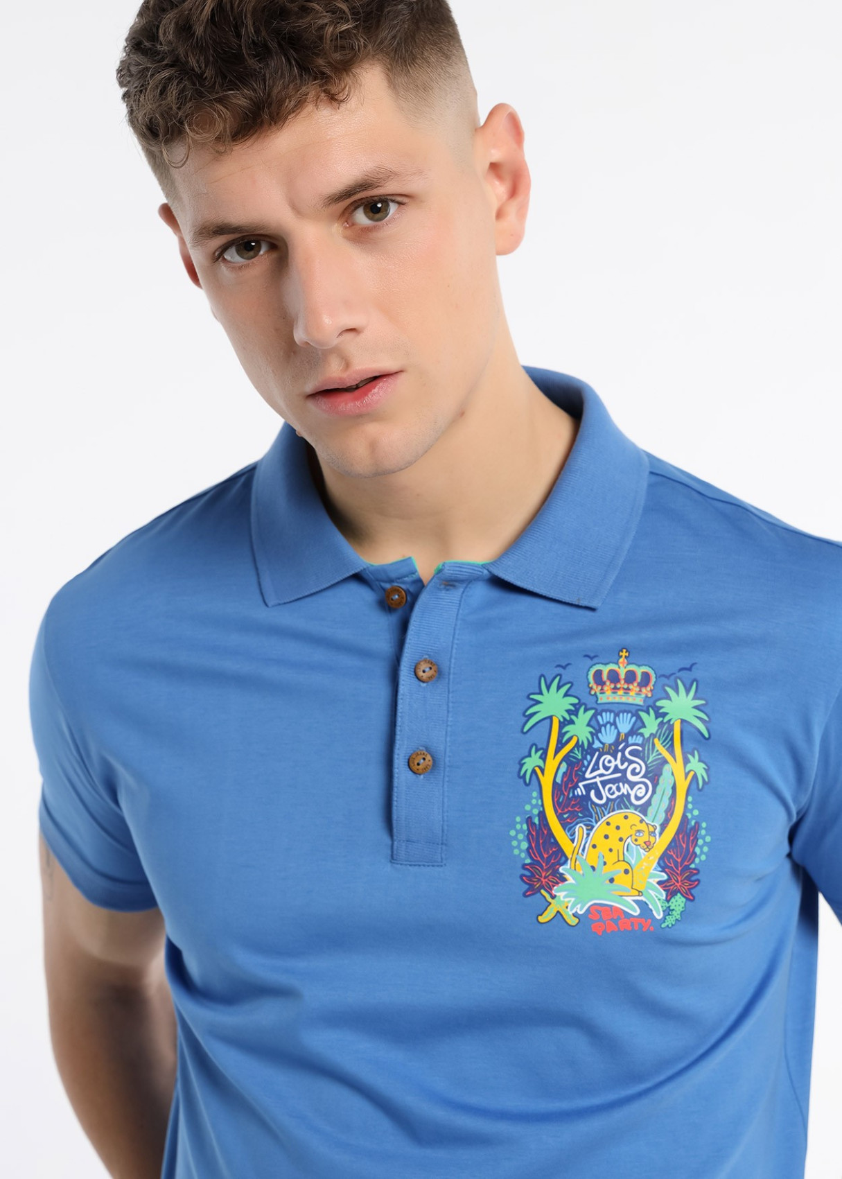 Polo Tapeta Elastica Grafica Pecho