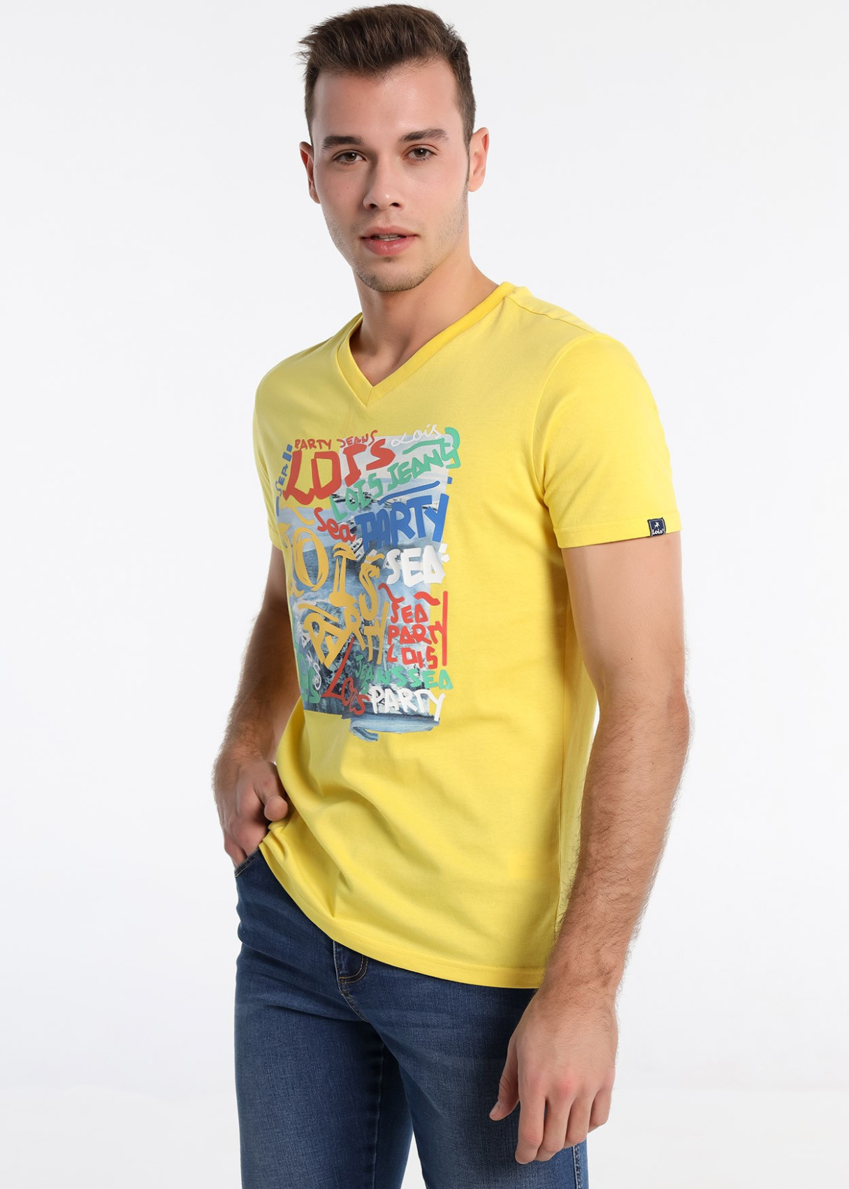 Camiseta Cuello Pico Grafica