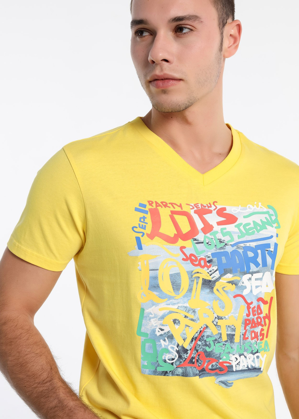 Camiseta Cuello Pico Grafica
