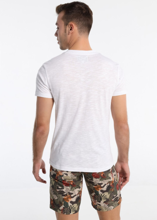 Camiseta Manga Corta Grafica Pecho