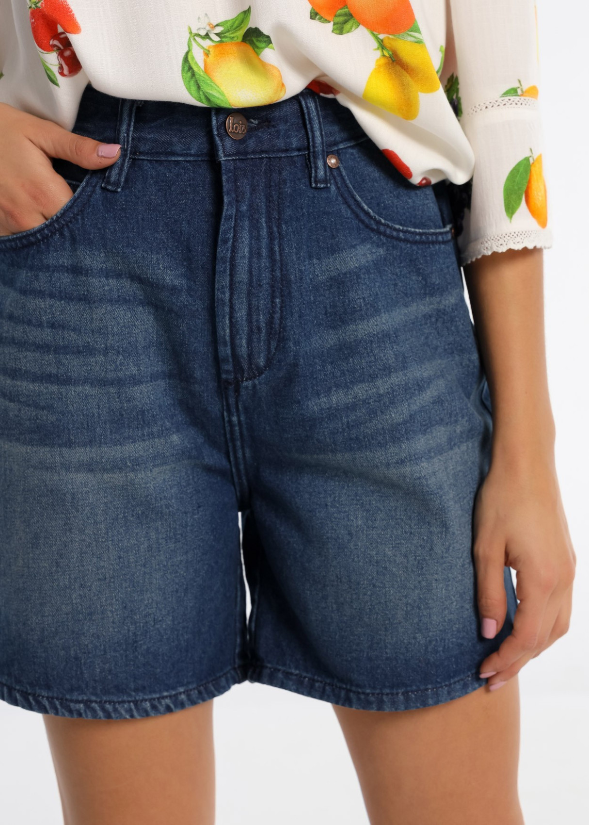 Short Medium Dark Blue