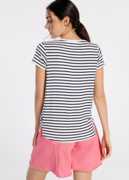 Camiseta Rayas Con Grafica