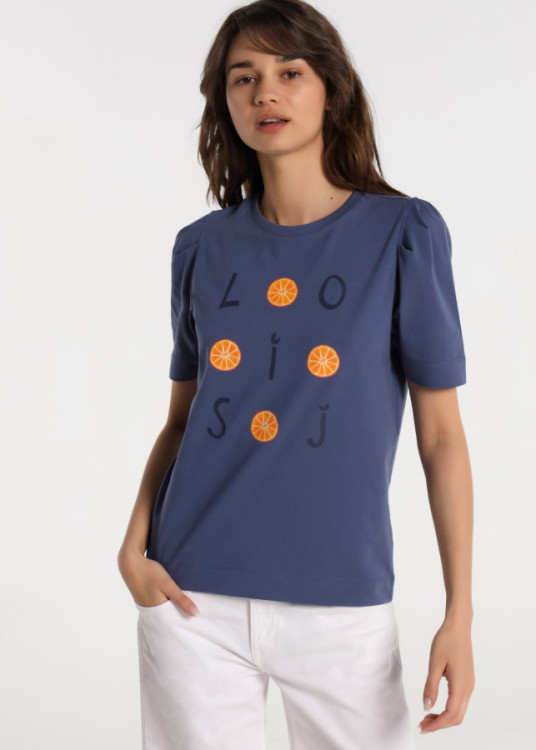 Camiseta Manga Pliegue Volumen