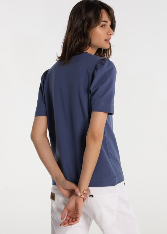 Camiseta Manga Pliegue Volumen
