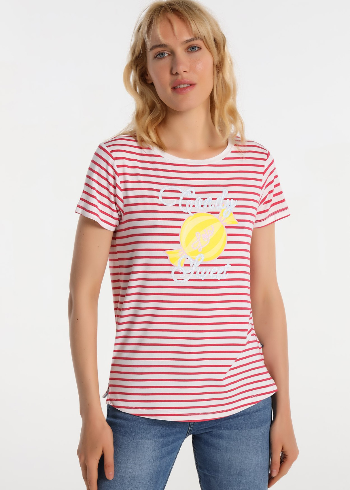 Camiseta Rayas Con Grafica