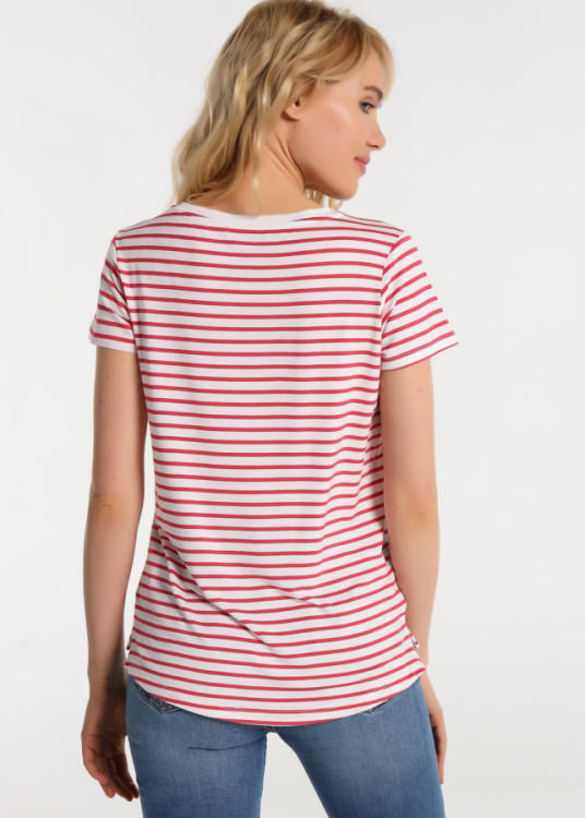 Camiseta Rayas Con Grafica
