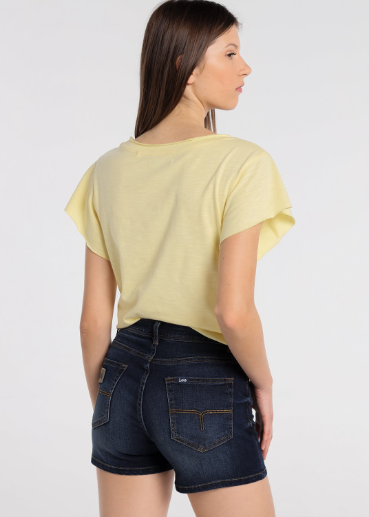 Denim Dark Blue De Tiro Medio Alto