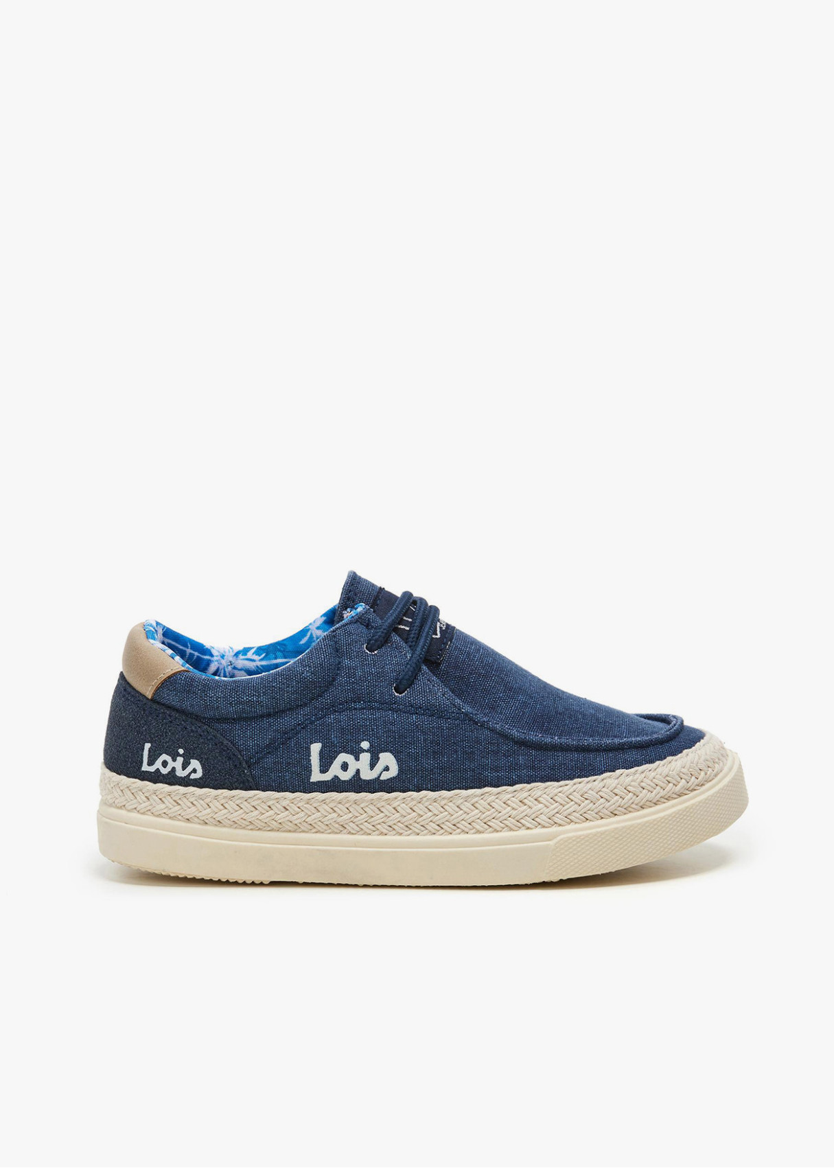 Bambas Yute Textil cordones azul