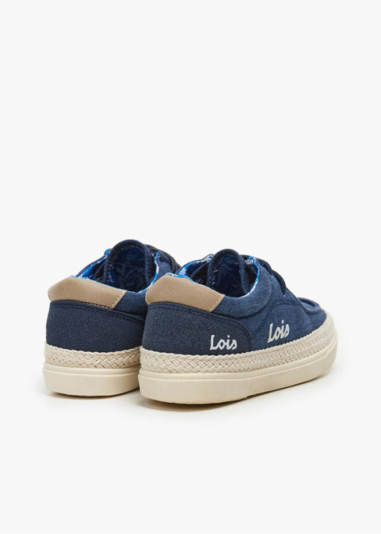 Bambas Yute Textil cordones azul
