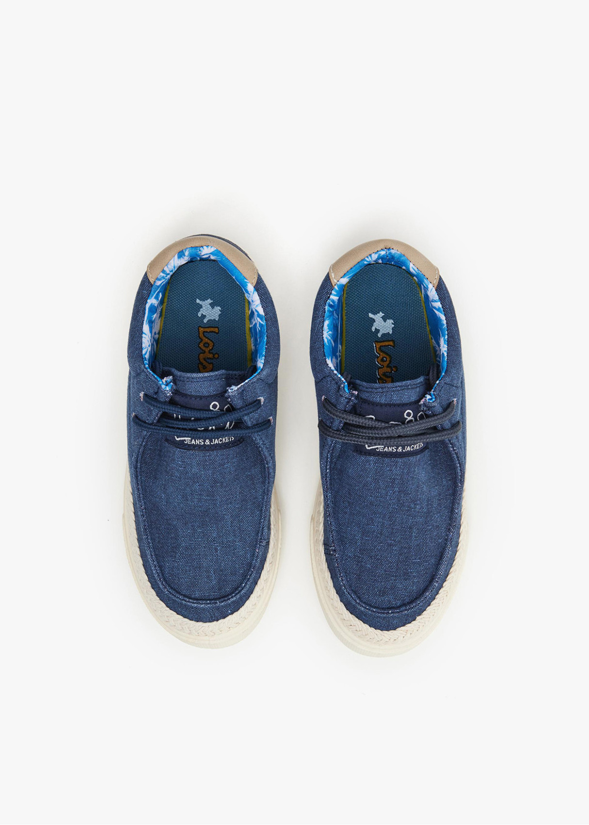 Bambas Yute Textil cordones azul