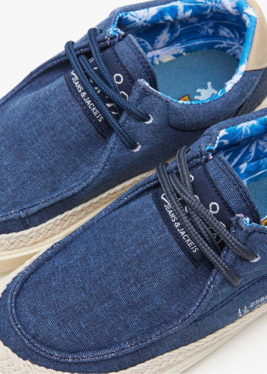 Bambas Yute Textil cordones azul