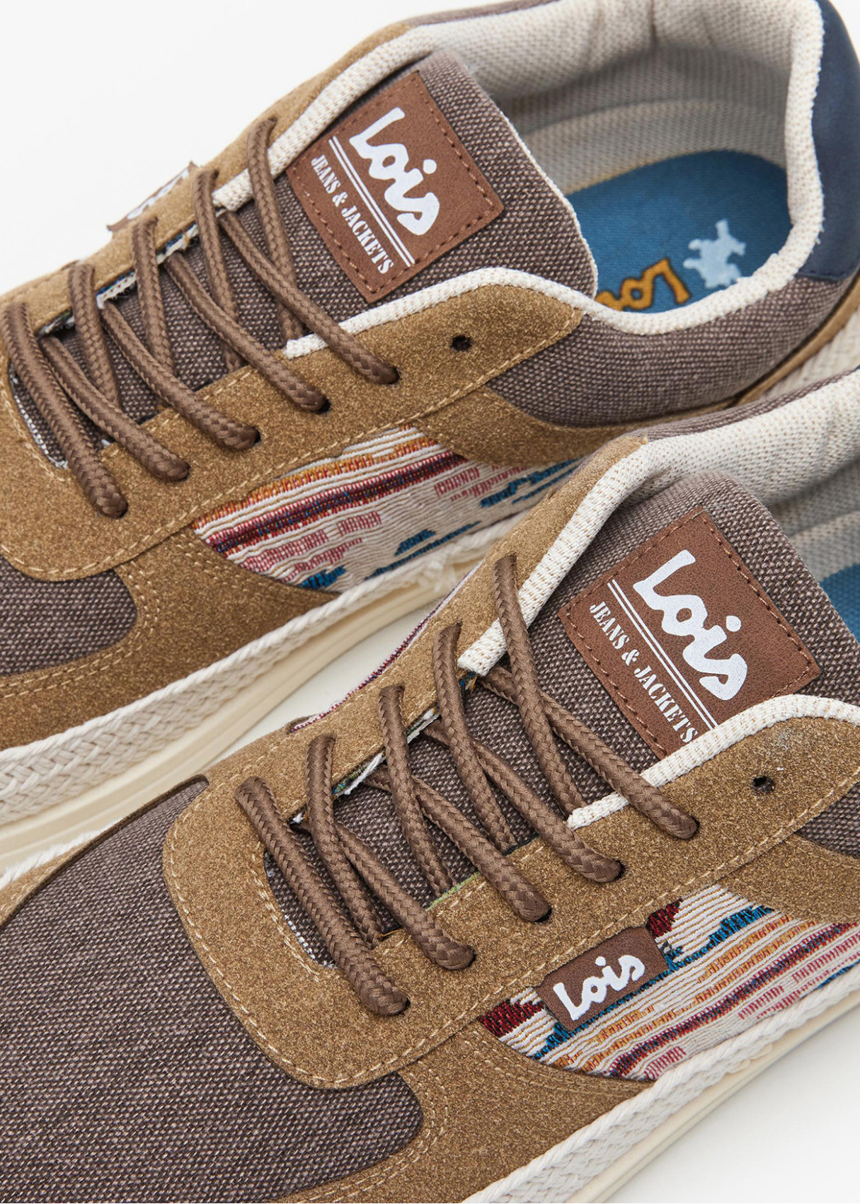 Bambas Yute estampado Hawaiano Cordones marrón