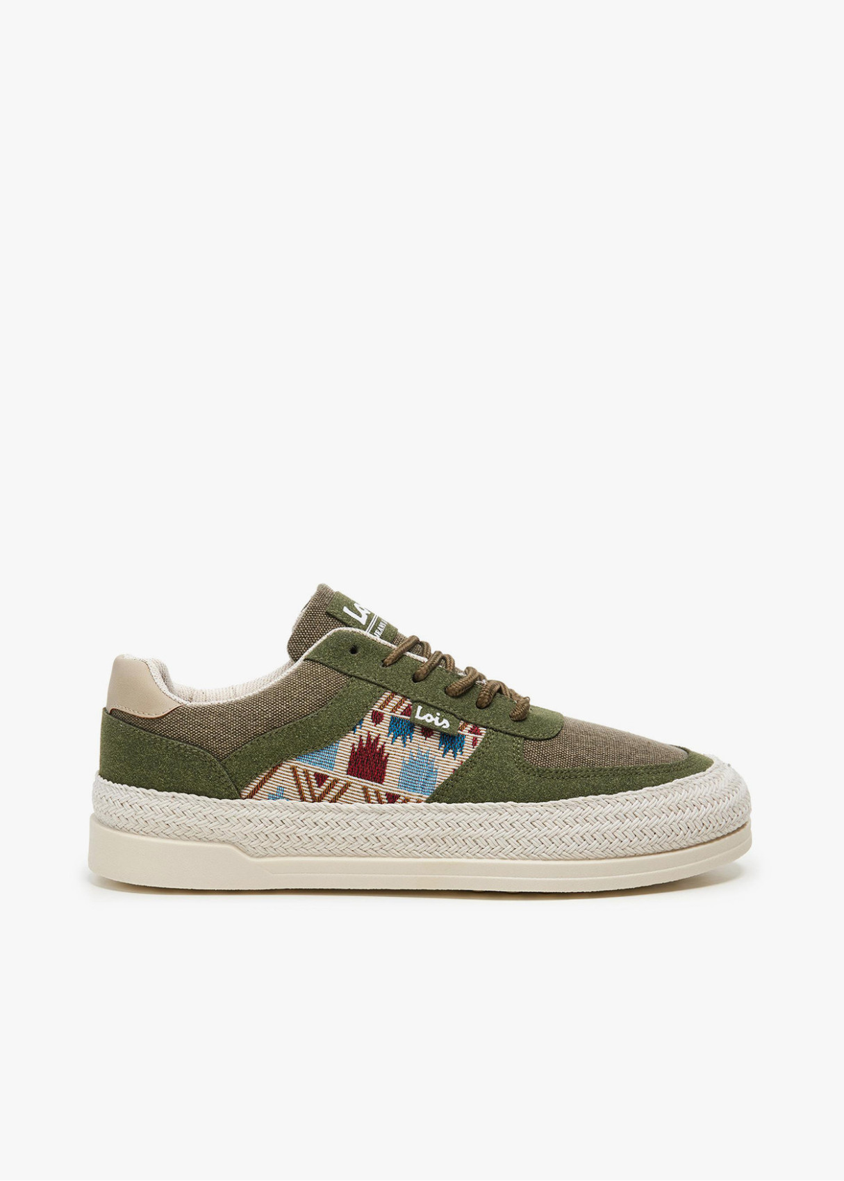 Bambas Yute estampado Hawaiano Cordones verde