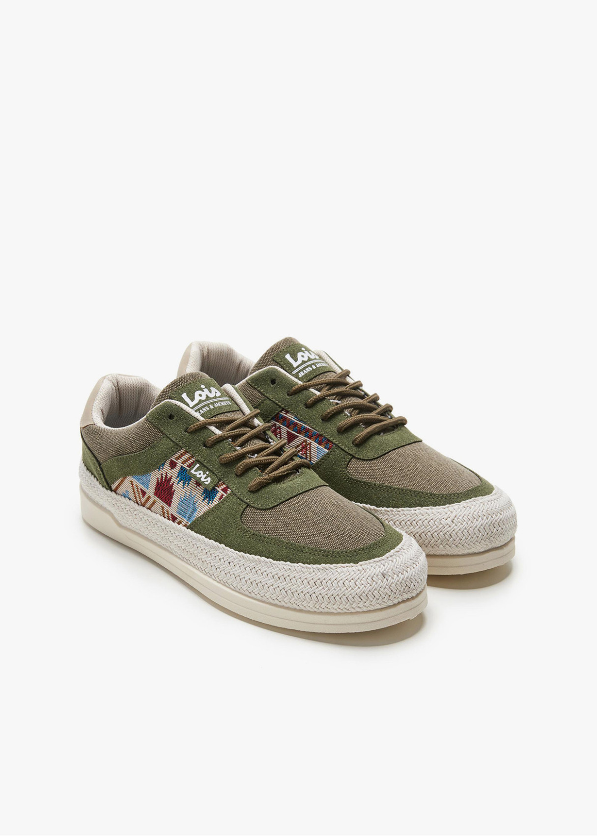 Bambas Yute estampado Hawaiano Cordones verde