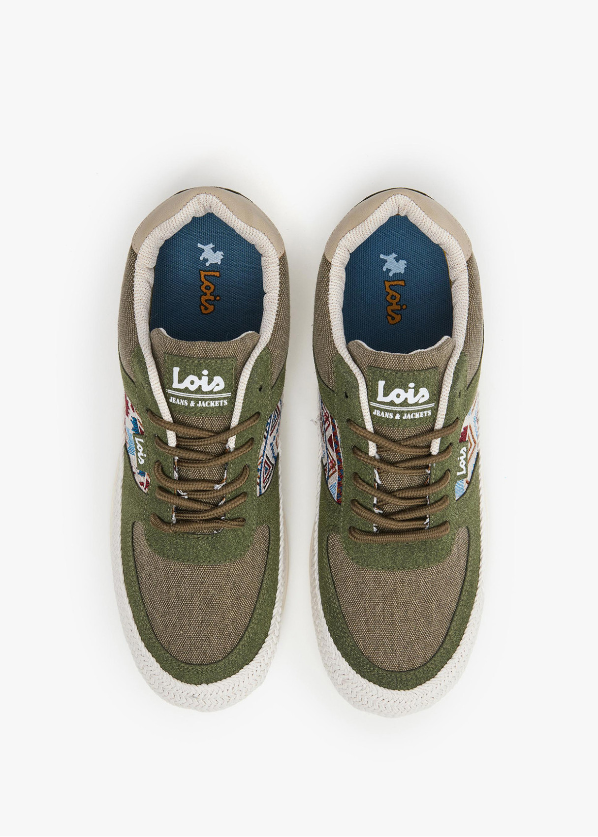 Bambas Yute estampado Hawaiano Cordones verde