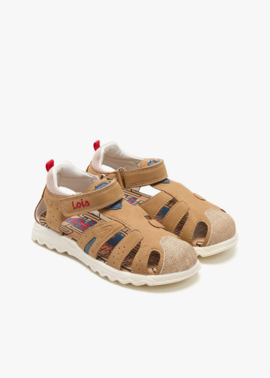 Sandalias urbanas puntera cubierta reforzada marrón