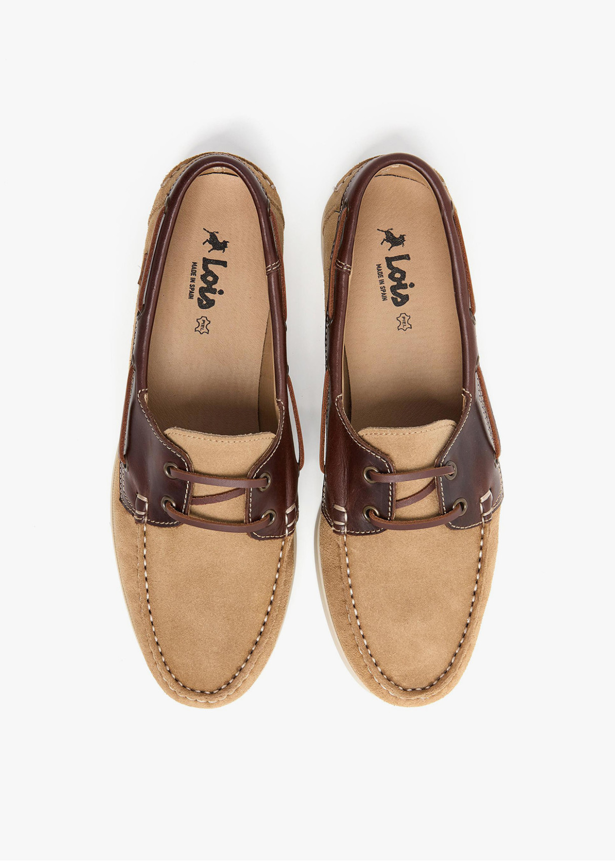 Náuticos piel vuelta marrón