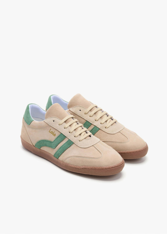 Bambas de piel  urbana vintage beige